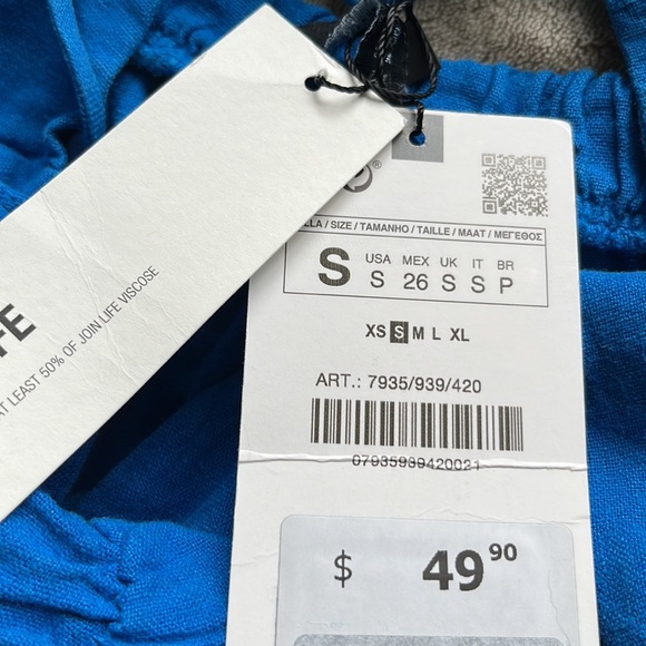 ZARA Linen Blend Mini Dress - Picture 9 of 14